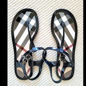 Burberry Flip Flops Black Size 8